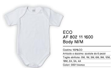 LP  802- 802 body neonato/a m/m cotone - Fratelli Parenti